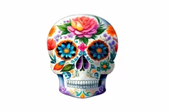 Sugar skull PNG, Day of the Dead clipart, Dia de los muertos Product Image 7
