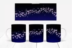 Butterfly Mug Wraps 10 Colours PNG & JPG Seamless pattern Product Image 9