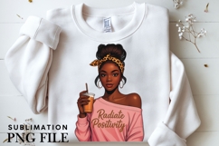 Motivational Melanin woman Sublimation PNG, Graphic Illustra Product Image 5