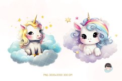 Fairy Unicorn Sublimation Clipart Bundle Product Image 6