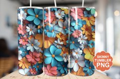 Summer 3D Flowers Tumbler | Summer Tumbler Wrap Product Image 1