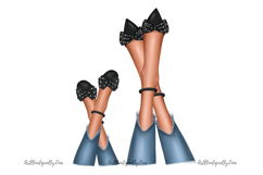 Mother and Daughter Legs Clipart Product Image 7