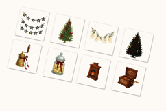 Dark Academia Christmas Clipart Set 51 PNG Elements | Gothic Product Image 5