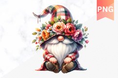 Floral Gnome Sublimation - Clipart PNG Bundle Product Image 7