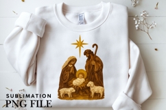 Oil painted Christmas Nativity png design for T-shirts Product Image 3
