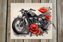 Motorcycle &amp; flowers | Bike Skinny tumbler sublimation Product Image 6