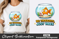 Goldfish Vibes Clipart PNG Product Image 1