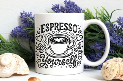Espresso Yourself Svg, Coffee Lover Svg, Espresso Cup Svg. Product Image 7