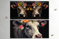 Cow &amp; flowers | Mug western sublimation design bundle, JPG Product Image 6
