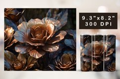 3d Flowers Tumbler Sublimation | 6 Designs Gold Flowers Product Image 5
