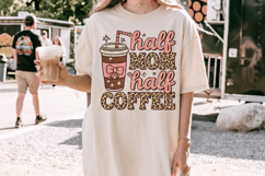 Half Mom half Coffee PNG sublimation | Mother's Day PNG T-Sh Product Image 2