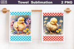 Easter Kitchen Waffle Towel | Chicken Towel Sublimation Product Image 1