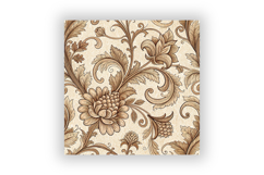 Vintage Sepia French Toile Digital Paper, Classic French Product Image 5