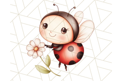 Cute Ladybug Clipart PNG, Pastel Whimsical Bug Illustrations Product Image 2