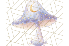 Dreamy Patterned Mushroom Clipart PNG, Forest Elements Png Product Image 2