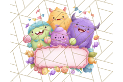 Halloween Costume Parade Clipart PNG with Monsters Clip Art Product Image 2