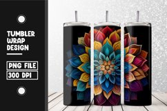 3d flower Tumbler Wrap | Sublimation | 20 oz Skinny Product Image 1
