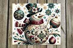 Vintage Christmas | 4 xmas Sublimation Tumbler Designs2 Product Image 2