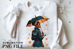 Motivational Autumn melanin woman png Product Image 5
