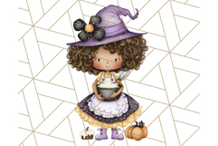 Cute Witch Halloween Baking Clipart PNG, Holiday Treats Png Product Image 2