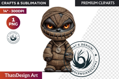 Voodoo doll Halloween Clipart, black Magic gothic witchcraft Product Image 1