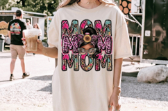 Messy Bun Mom PNG sublimation | Mother's Day PNG T-Shirt Product Image 8