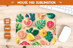 3D Fruits and leaves elements mouse pad sublimation Product Image 1