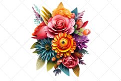 3d sublimation Floral Bouquet Clipart Bundle, 3D Sublimation Product Image 5