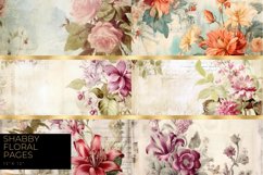 Shabby Floral Pages, Ephemera Scrapbooking Digital Download Product Image 3