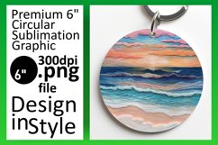 Summer View 3D Landscape Round Design Sublimation Product Image 1