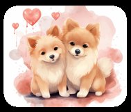 Dog Valentine's Day Sublimation Mouse Pad PNG Bundle Product Image 7