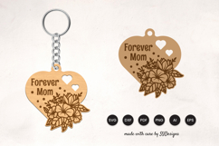 Mother's Day Keychain Laser Cut SVG Product Image 1
