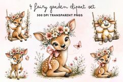 Fairy Garden Clipart PNG Product Image 1