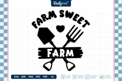 Farm Sweet Farm SVG Farmhouse Sign Rustic Cut File Product Image 1