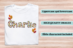 Fall Autumn Alphabet png clipart, fall autumn letters doodle Product Image 6