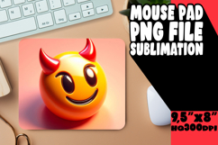 Radiant Mouse Mat PNG Style, 3D Emoji Product Image 1