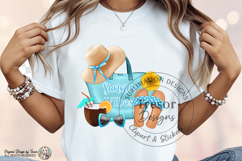 Summer Vibes Beach Tote Graphic Tee Tropical Vacation Style Product Image 7