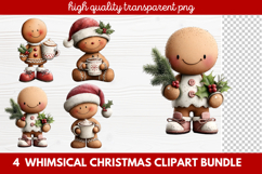 Whimsical Christmas Clipart | Cute Festive Holiday PNG Product Image 1