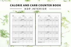 calorie and carb log book kdp interior Product Image 1