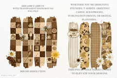 Coffee &amp; Bees Brush Stroke Clipart Product Image 2