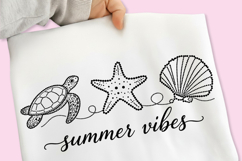 Summer Seashell Bow PNG, Summer Vibes PNG, Minimalist Beach Product Image 2