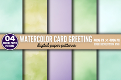 Watercolor Card Greeting Digital Paper Background PNG Product Image 1