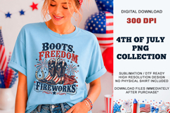 Boots, Freedom &amp; Fireworks PNG | Sublimation DTF Product Image 8