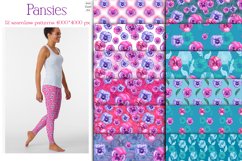 Pansies, violets. Floral seamless pattern Product Image 5