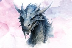 Watercolor Gothic Dragon Clipart Sublimation, Dragon Product Image 6
