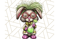 Halloween Bunny Clipart, Cute Bunnies in Costumes PNG Product Image 2