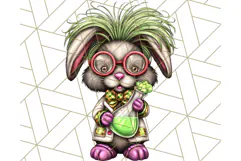 Halloween Bunny Clipart, Cute Bunnies in Costumes PNG Product Image 2