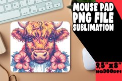 Peeking Cow Mouse Pad Farm Animal Sublimation Product Image 1