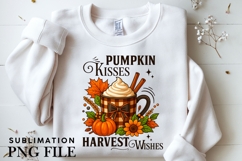 Pumpkin kisses png design for T-shirts Product Image 3