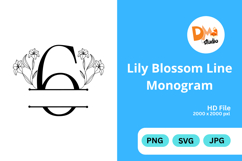 Lily Blossom Line Monogram Product Image 1